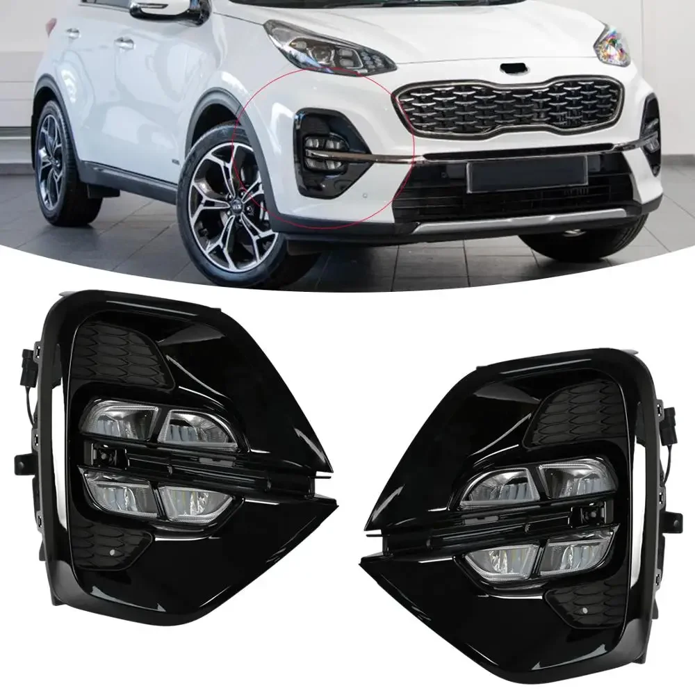 Светодиодный противотуманный фонарь, бампер для вождения для KIA Sportage KX5 2019 2020, DRL, дневные ходовые огни в сборе, США, Россия, тип, автомобильные аксессуары 12 В 
Светодиодный противотуманный фонарь, бампер для вождения для KIA Sportage KX5 2019 2020, DRL, дневные ходовые огни в сборе, США, Россия, тип, автомобильные аксессуары 12 В