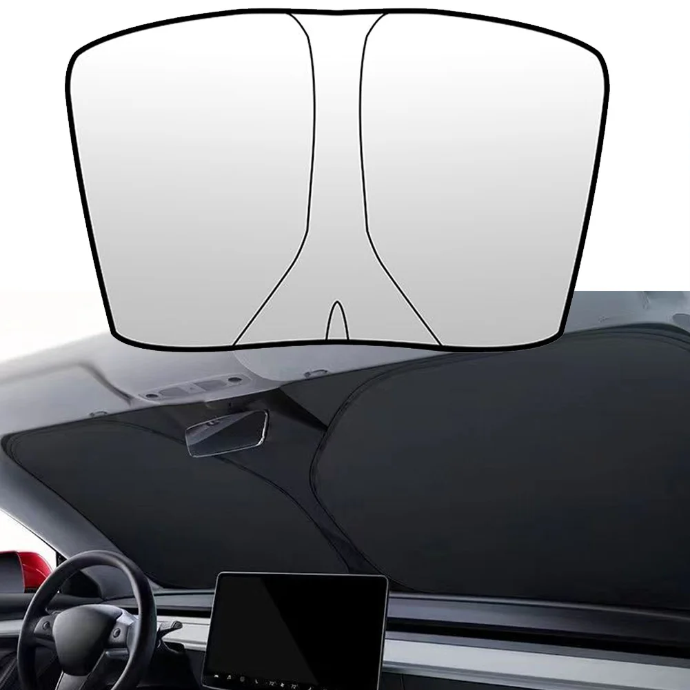 

For Tesla Model 3 Y X S Car Front Windshield Sunscreen Window Sunscreen Visor Sun Shade Blocks UV Rays Protection Parasol Coche