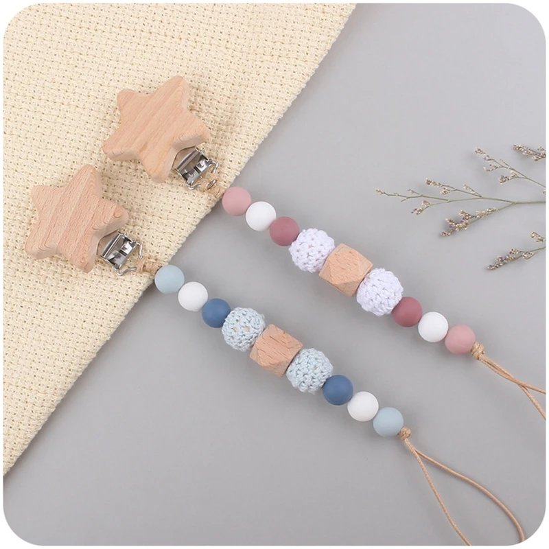 Baby Silicone Beads Pacifier Chain Clip Baby Wooden Card Comfort Appease Soother
Baby Silicone Beads Pacifier Chain Clip Baby Wooden Card Comfort Appease Soother