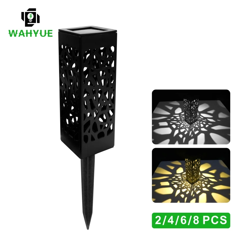 

2/4/6/8pcs Solar LED Lawn Light Outdoor Waterproof Garden Decor Lamp for Pavilion Yard Landscape Buried Lamps Garden Lawn Lights