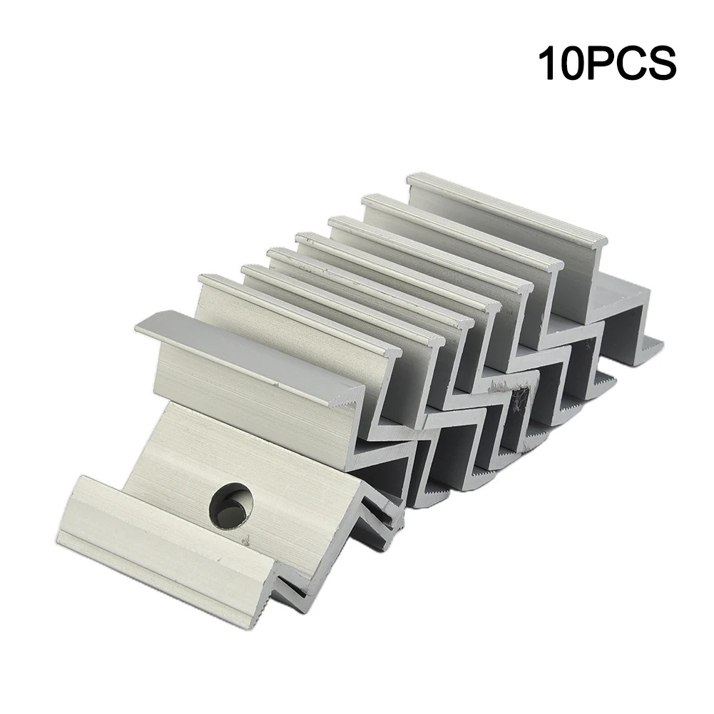 10Pcs PV Solar Panels End Clamp Mounting Rail Access Mounting Aluminium Profiles 50MM PV Solar End Clamp
10Pcs PV Solar Panels End Clamp Mounting Rail Access Mounting Aluminium Profiles 50MM PV Solar End Clamp