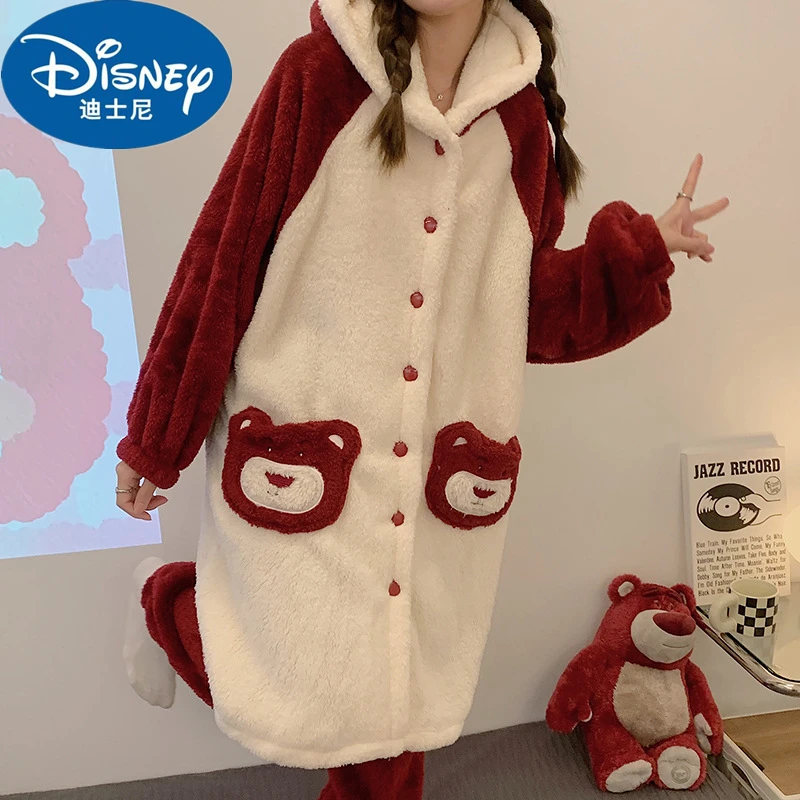 Disney Cartoon Lots-O-Huggin Bear Cotton Hooded Pajamas Casual Women Anime Home Nightgown Suit Plush Thickened Wear Cute Clothes
Disney Cartoon Lots-O-Huggin Bear Cotton Hooded Pajamas Casual Women Anime Home Nightgown Suit Plush Thickened Wear Cute Clothes