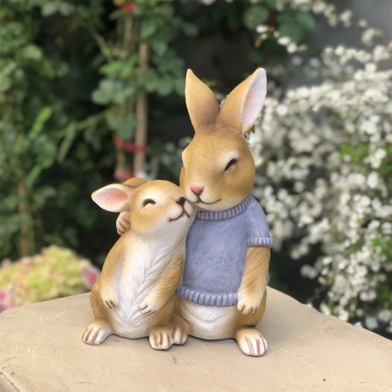 Rabbit Sculpture Resin Crafts Simulation Animal Figurines Living Room Garden Outdoor Rabbit Ornament Craft Home Decoration Gift
Rabbit Sculpture Resin Crafts Simulation Animal Figurines Living Room Garden Outdoor Rabbit Ornament Craft Home Decoration Gift