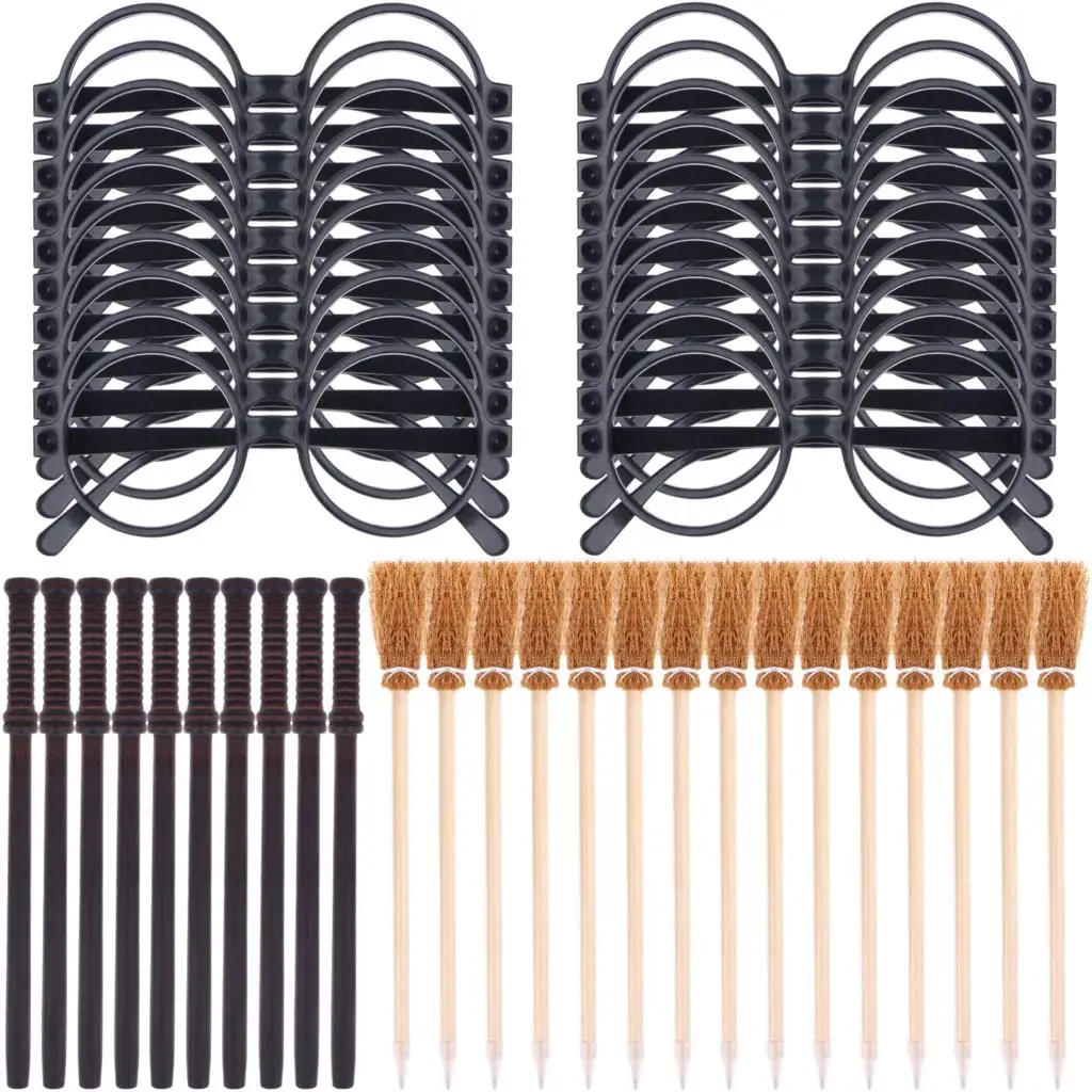 Hot 45pcs Wizard Wand Pencils Broom Pencil and Black Round Glasses Frame Wizard Party Favors Wizard Wands Theme Party Supplies
Hot 45pcs Wizard Wand Pencils Broom Pencil and Black Round Glasses Frame Wizard Party Favors Wizard Wands Theme Party Supplies