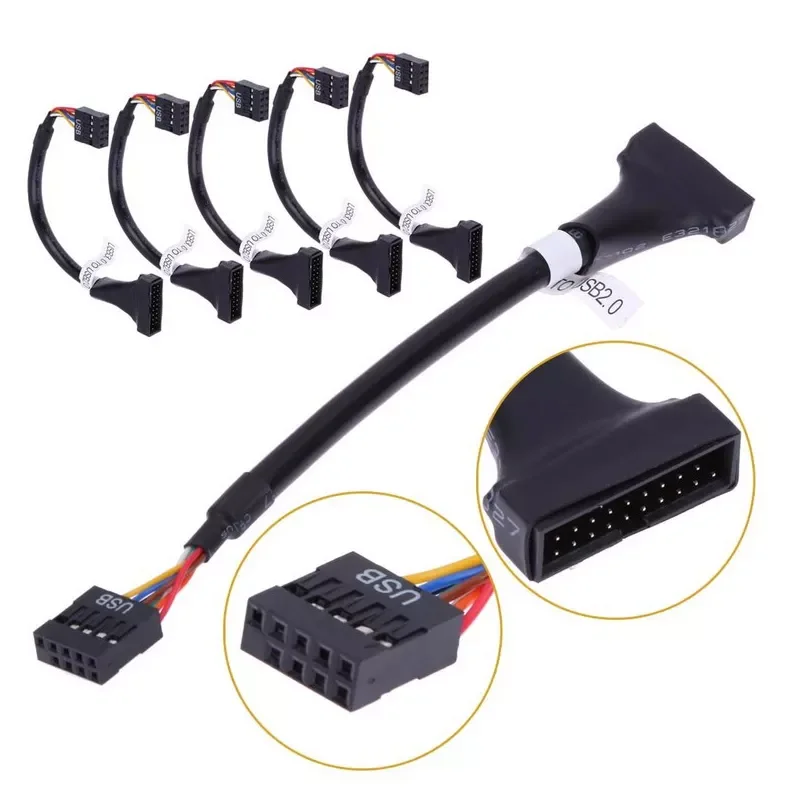 1/2/3Pcs USB3.0 to USB2.0 20Pin Male to 9Pin Female Cable Adapter Converter ND998 Motherboard Header Adapter Extension Cable FC
1/2/3Pcs USB3.0 to USB2.0 20Pin Male to 9Pin Female Cable Adapter Converter ND998 Motherboard Header Adapter Extension Cable FC