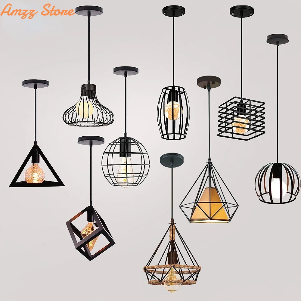 Retro Industrial Pendant Lights Nordic Black Metal Cage Lighting Fixtures Iron Loft Cage Kitchen Vintage Adjustable Hanging Lamp
Retro Industrial Pendant Lights Nordic Black Metal Cage Lighting Fixtures Iron Loft Cage Kitchen Vintage Adjustable Hanging Lamp