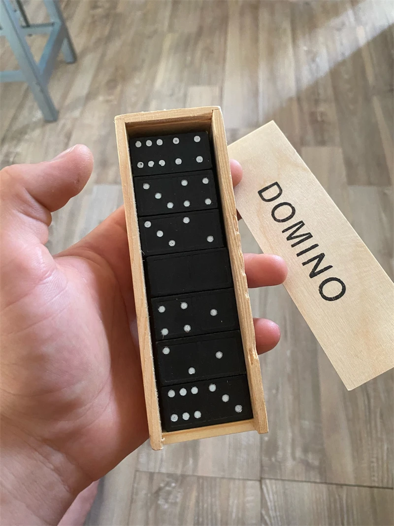 28 Pcs/Set Children Educational Toys Wooden Domino Board Games Travel Funny Table Game Domino Toys Kid For Children Gifts
28 Pcs/Set Children Educational Toys Wooden Domino Board Games Travel Funny Table Game Domino Toys Kid For Children Gifts