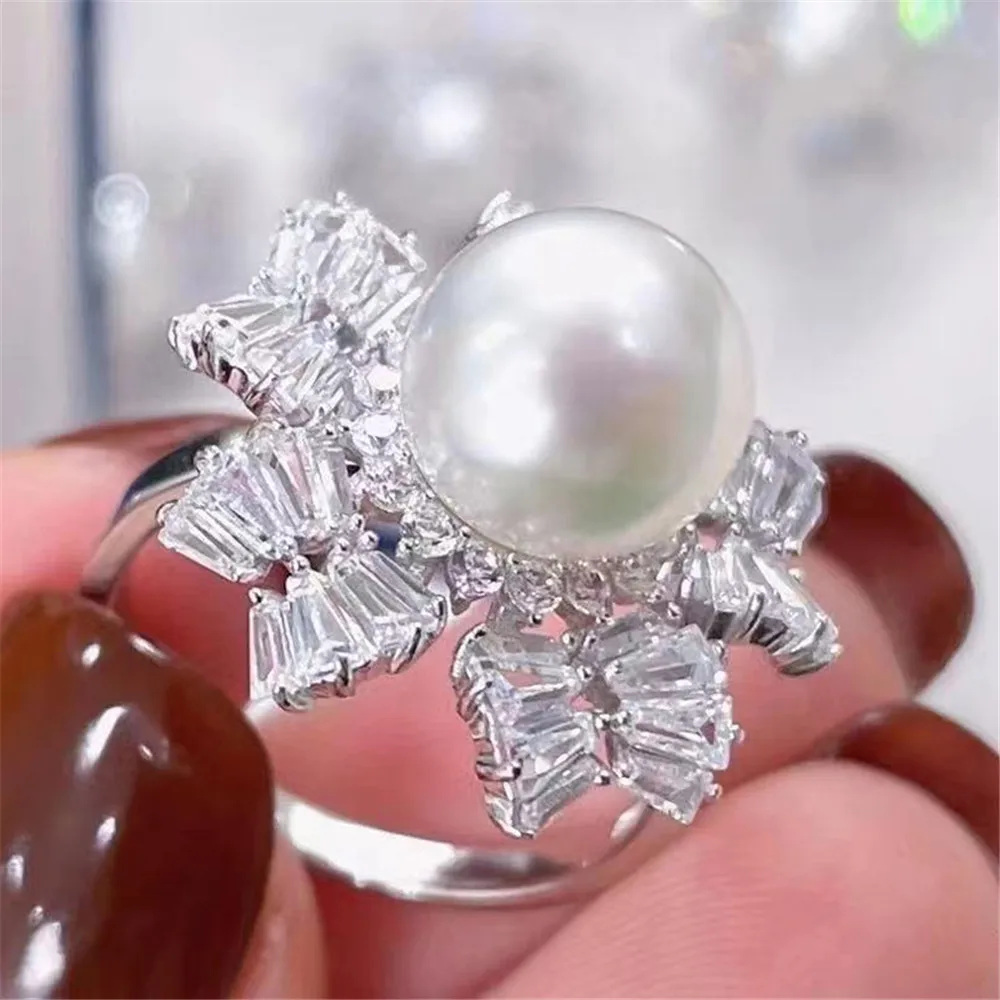 S925 Sterling Silver Pearl Ring Settings Blank/Base For DIY Adjustable Ring Jewelry Making Accessories Suitable for 11-13mm Bead
S925 Sterling Silver Pearl Ring Settings Blank/Base For DIY Adjustable Ring Jewelry Making Accessories Suitable for 11-13mm Bead