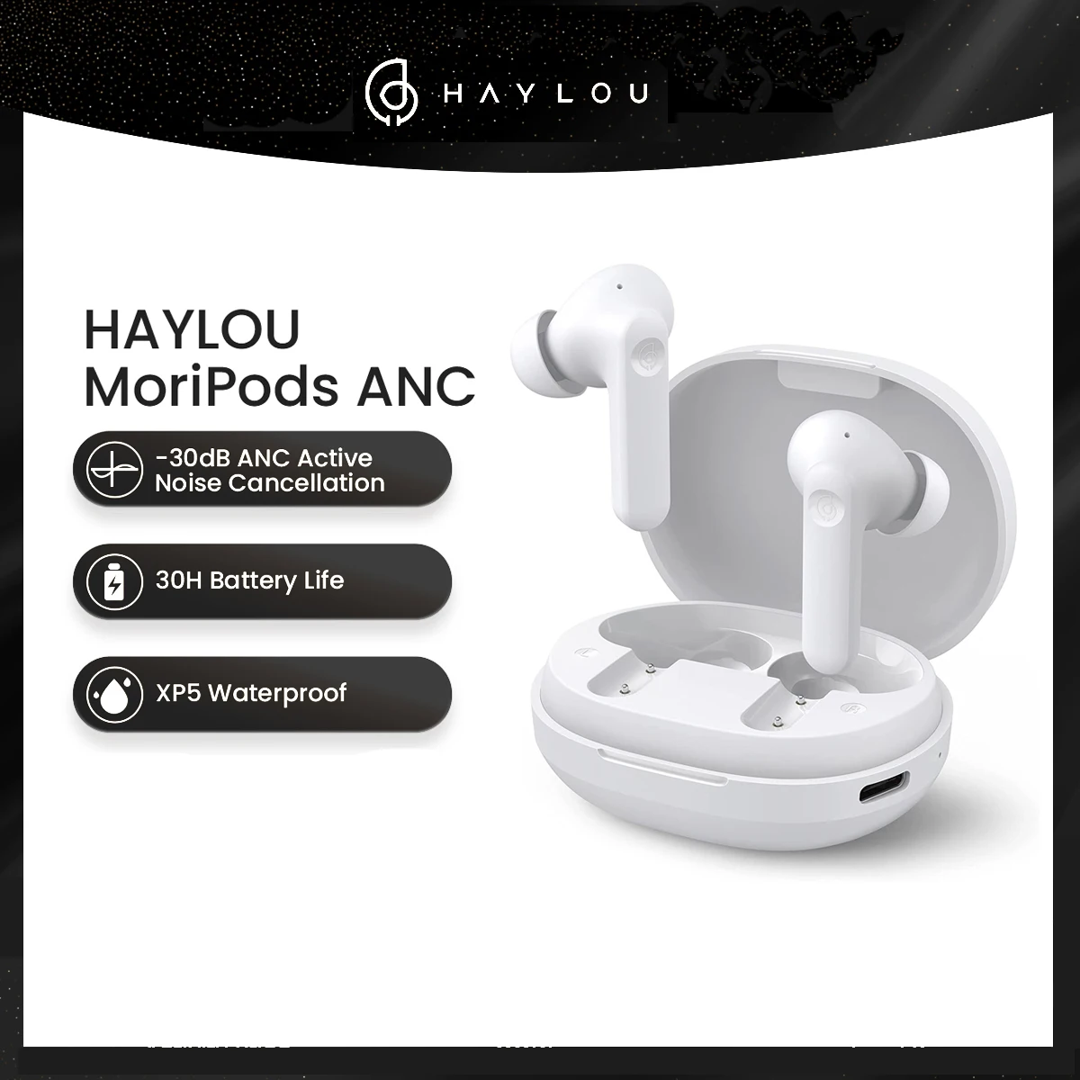 HAYLOU MoriPods ANC TWS Wireless Headphones Bluetooth5.2 Earphones Touch Control 30H Endurance Earbuds Low latency Sport Headset
HAYLOU MoriPods ANC TWS Wireless Headphones Bluetooth5.2 Earphones Touch Control 30H Endurance Earbuds Low latency Sport Headset