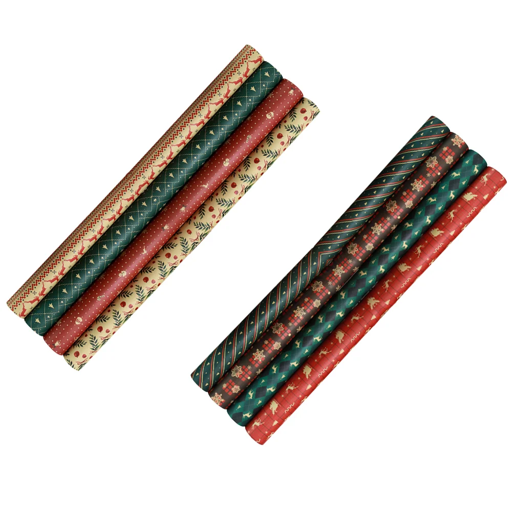 8 Pcs Christmas Gifts Wrapping Paper DIY Wrapper Present Stripe Yellow Kraft Wrappers Elder
8 Pcs Christmas Gifts Wrapping Paper DIY Wrapper Present Stripe Yellow Kraft Wrappers Elder