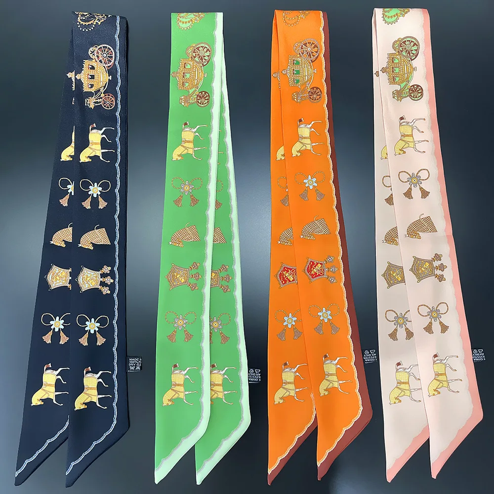 War Horse Tassel Printing Bag Scarf New Small Skinny Silk Scarf Women Luxury Brand Foulard Women Tie Fashion Head Scarves
War Horse Tassel Printing Bag Scarf New Small Skinny Silk Scarf Women Luxury Brand Foulard Women Tie Fashion Head Scarves