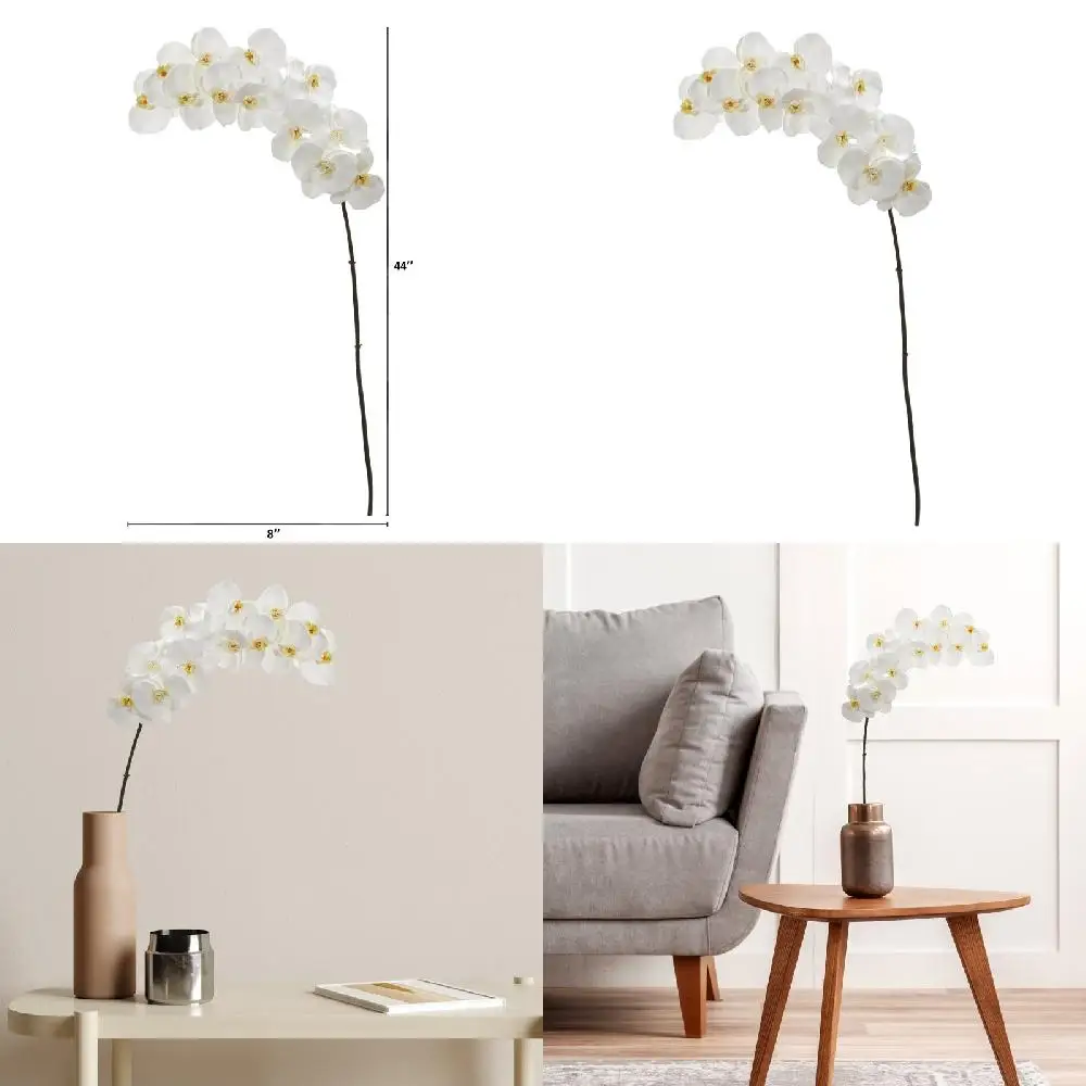 Elegant and Sophisticated White Phalaenopsis Orchid Artificial Flowers (Set of 3), Perfect Decor for Home or Office
Elegant and Sophisticated White Phalaenopsis Orchid Artificial Flowers (Set of 3), Perfect Decor for Home or Office
