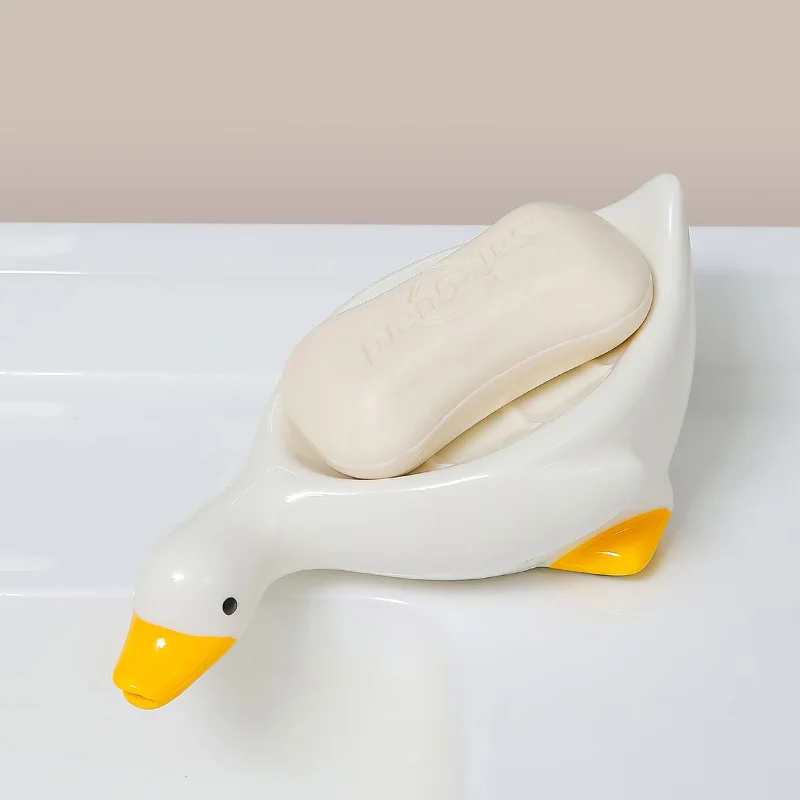 2023 New Ins Creative Punch Free Cute Duck Ceramic Soap Box Soap Toilet No Water Accumulation Drainage Rack Storage Rack
2023 New Ins Creative Punch Free Cute Duck Ceramic Soap Box Soap Toilet No Water Accumulation Drainage Rack Storage Rack