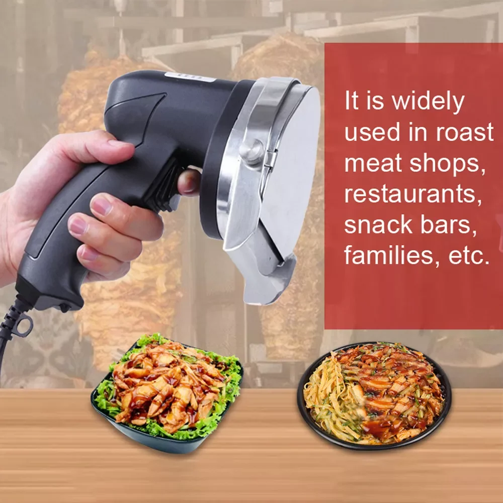 NEW2023 Handheld Kebab Slicer Doner Knife Shawarma Cutter 0-8mm Turkish BBQ Roast Meat Slicer Professional Cutting Machine
NEW2023 Handheld Kebab Slicer Doner Knife Shawarma Cutter 0-8mm Turkish BBQ Roast Meat Slicer Professional Cutting Machine