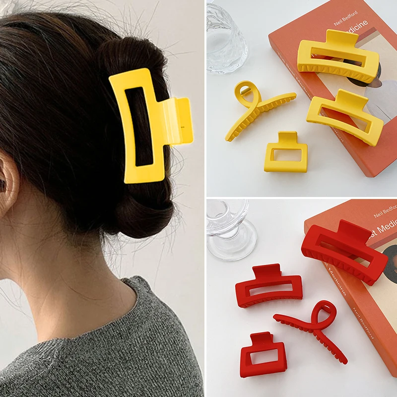 Korean Women Girls Plastic Hair Claws Hair Clips Headwear Large Size Hairpin Crab Barrette Fashion Ornament Hair Accessories
Korean Women Girls Plastic Hair Claws Hair Clips Headwear Large Size Hairpin Crab Barrette Fashion Ornament Hair Accessories