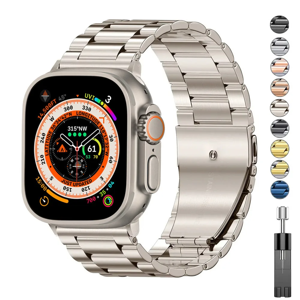 For Apple Watch Ultra 49mm Stainless Steel Business Band For iWatch Series 8 7 41mm 45mm Apple Watch SE 6 5 4 3 40mm 44mm 42mm
For Apple Watch Ultra 49mm Stainless Steel Business Band For iWatch Series 8 7 41mm 45mm Apple Watch SE 6 5 4 3 40mm 44mm 42mm
