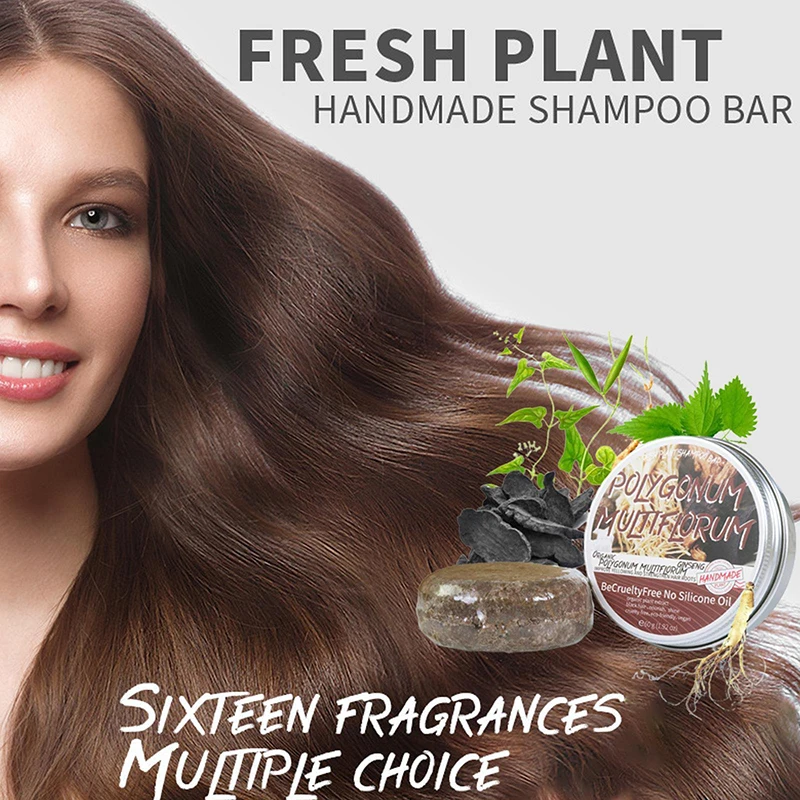 New 1pc Natural Organic Mild Formula Hair Shampoo Polygonum Essence Hair Darkening Shampoo Bar Soap Gray Hair Shower Beauty
New 1pc Natural Organic Mild Formula Hair Shampoo Polygonum Essence Hair Darkening Shampoo Bar Soap Gray Hair Shower Beauty