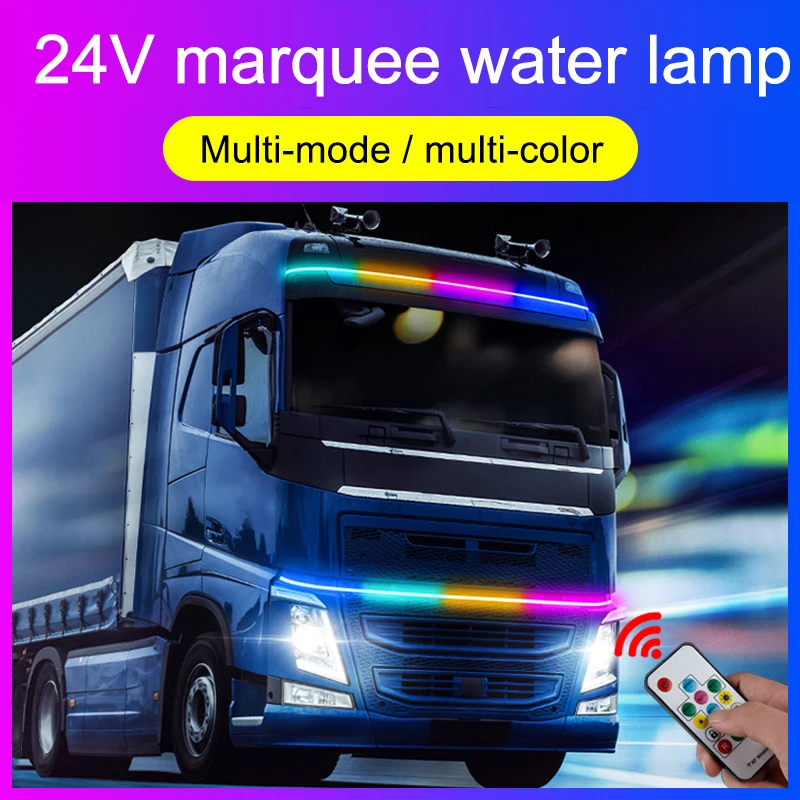 

Truck LED Strip Light Daytime Running Lighting Headlight Tailgate Lamp DRL Auto Dynamic Streamer Styling Decorative 24V 5050SMD