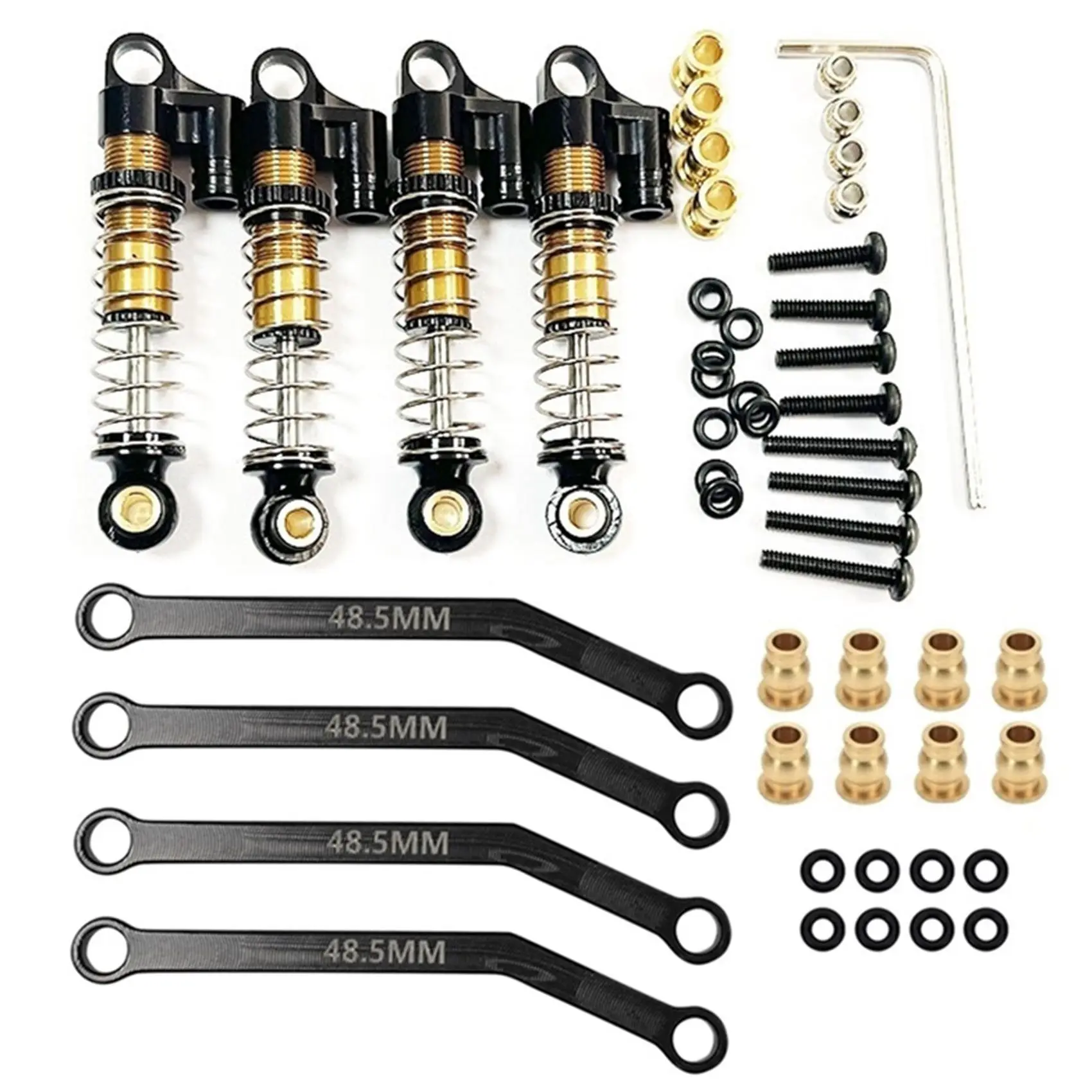 For FMS FCX24 Metal 39mm Shock Absorbers and Chassis Links Tie Rod 1/24 RC Crawler Car Upgrades Parts Accessories,Black
For FMS FCX24 Metal 39mm Shock Absorbers and Chassis Links Tie Rod 1/24 RC Crawler Car Upgrades Parts Accessories,Black