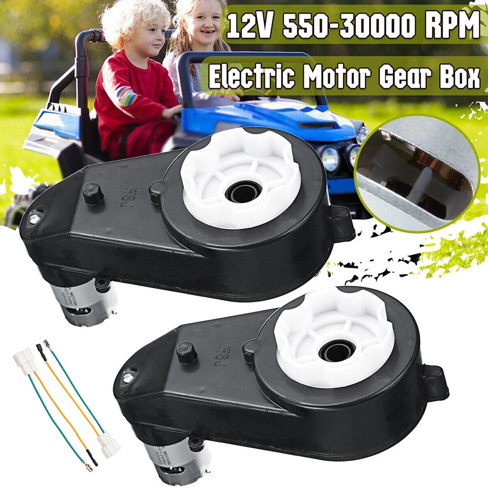 1 Pair Black White Metal Plastic 550-30000 12V 30000RPM Electric Motor With Gear Box For Kids Ride On Spare Parts Replacement
1 Pair Black White Metal Plastic 550-30000 12V 30000RPM Electric Motor With Gear Box For Kids Ride On Spare Parts Replacement