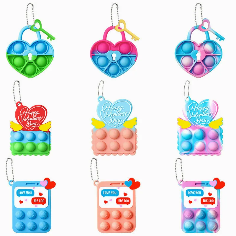 Valentine's Day Pendant Pop Fidget Squishy Reliver Stress Toys Push Bubble Antistress Adult Kids Play Girls Toys Simple Dimple
Valentine's Day Pendant Pop Fidget Squishy Reliver Stress Toys Push Bubble Antistress Adult Kids Play Girls Toys Simple Dimple