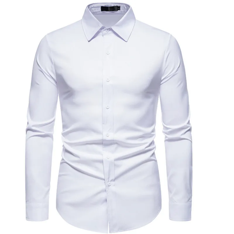 #4633 Spring Autumn Dress Shirt Men Long Sleeve Regular Fit Solid Color Office Shirt Turn-down Collar Satin Business Shirt Male
#4633 Spring Autumn Dress Shirt Men Long Sleeve Regular Fit Solid Color Office Shirt Turn-down Collar Satin Business Shirt Male