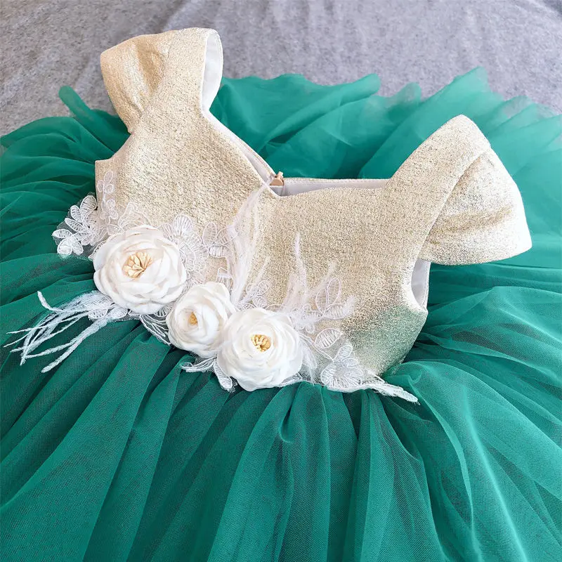 Green Children princess dress Girls Flower Baby Christening Newborn Baptism 1st Year Birthday Clothes Ceremony child dress
Green Children princess dress Girls Flower Baby Christening Newborn Baptism 1st Year Birthday Clothes Ceremony child dress