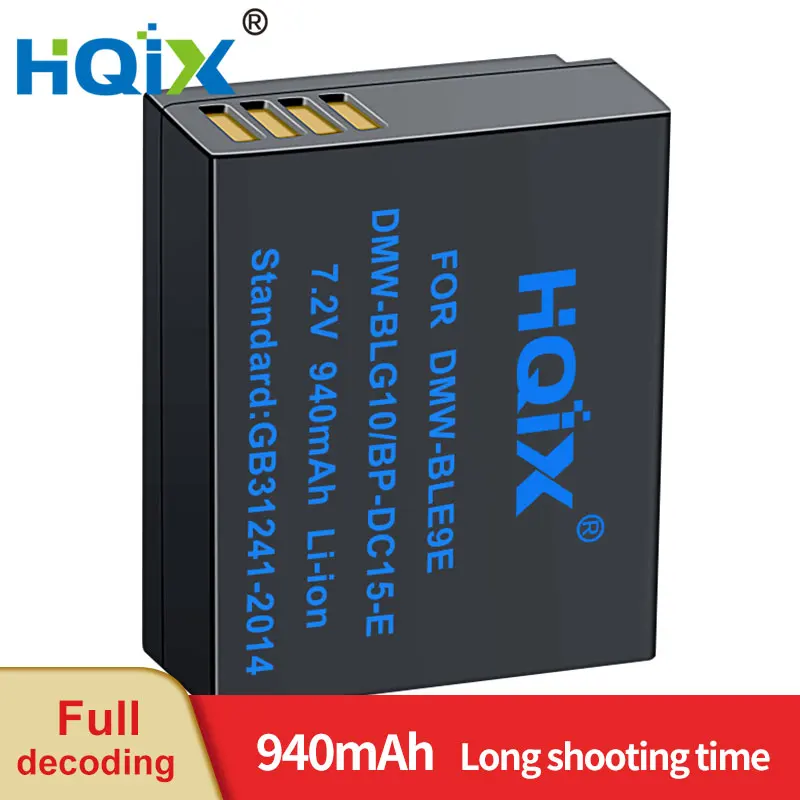 HQIX for Panasonic DMC-S6 GF5 GF6 GX7 LX100 GF3 LX100M2 TZ95 G100K Camera DMW-BLE9E Charger Battery
HQIX for Panasonic DMC-S6 GF5 GF6 GX7 LX100 GF3 LX100M2 TZ95 G100K Camera DMW-BLE9E Charger Battery