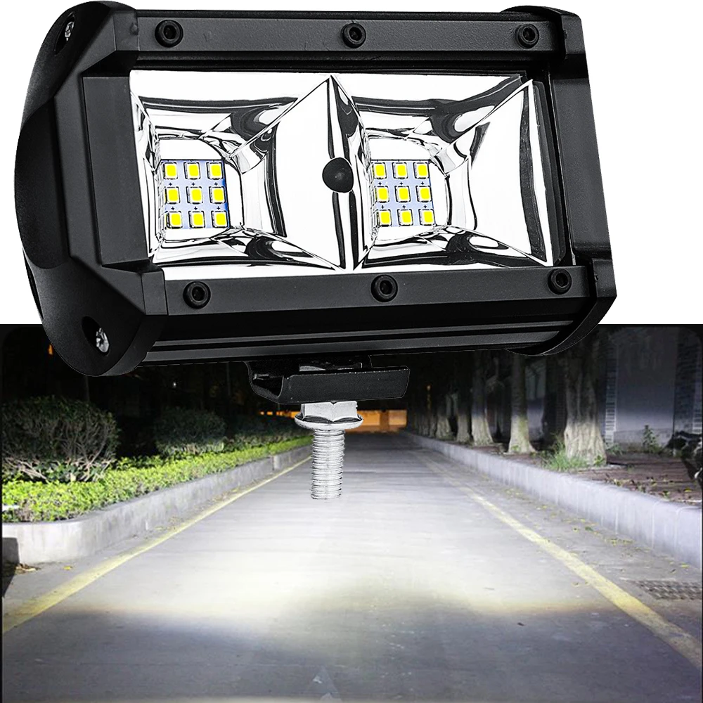 Super Bright Car LED Work Light Front Fog Light 5 Inch 18 Lights 48W Off-road Vehicle 4*4wd Motorcycle Auxiliary LED Light
Super Bright Car LED Work Light Front Fog Light 5 Inch 18 Lights 48W Off-road Vehicle 4*4wd Motorcycle Auxiliary LED Light