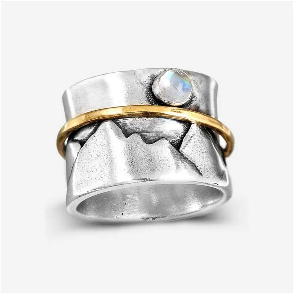 2ND Geometric Relief Snow Mountain Width Rings For Women Vintage Metal Opal Sun Moon Circle Artistic Conception Ring Men Jewelry
2ND Geometric Relief Snow Mountain Width Rings For Women Vintage Metal Opal Sun Moon Circle Artistic Conception Ring Men Jewelry