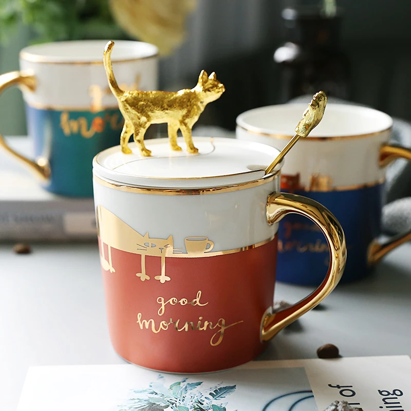Nordic Art Ceramic Mug with Lid Spoon Couple Drinking Fruit Tea Cup Modern Minimalist Home Coffee Milk Flower Tea Cup
Nordic Art Ceramic Mug with Lid Spoon Couple Drinking Fruit Tea Cup Modern Minimalist Home Coffee Milk Flower Tea Cup
