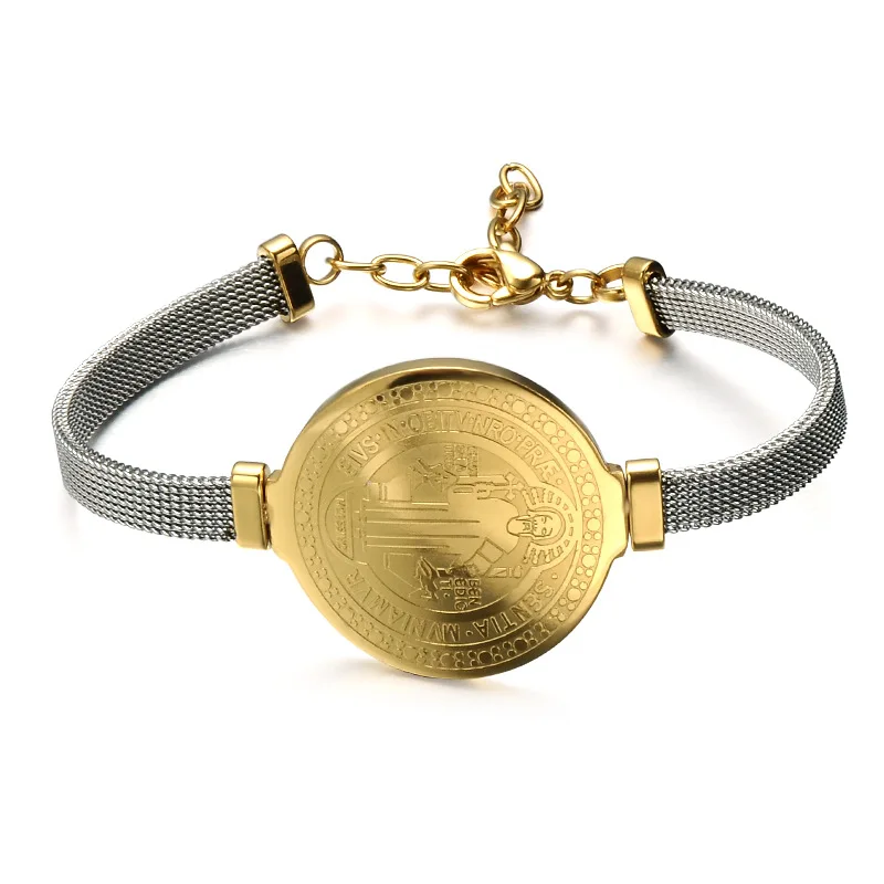 WANGAIYAO New Fashion Personality Stainless Steel Catholic St. Benedict Bracelet Titanium Steel Catholic Exorcist Watch With Bra
WANGAIYAO New Fashion Personality Stainless Steel Catholic St. Benedict Bracelet Titanium Steel Catholic Exorcist Watch With Bra