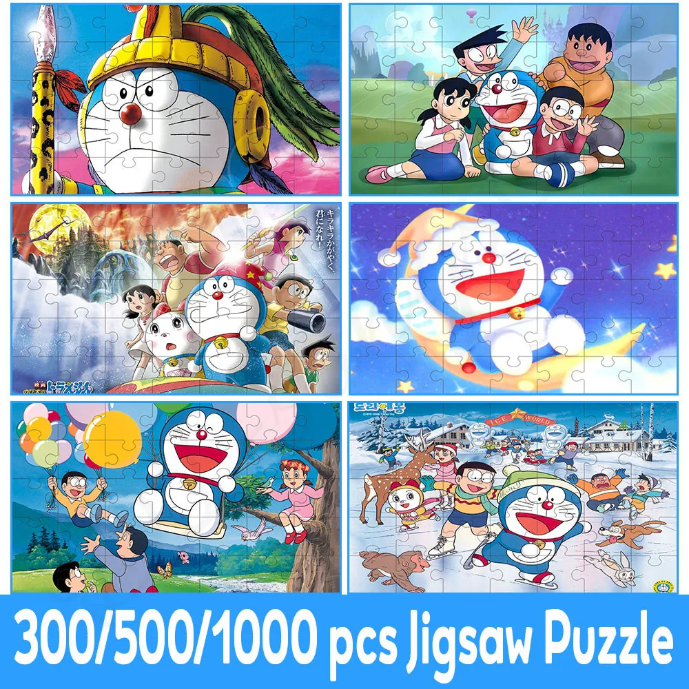 

Пазл Bandai Doraemon для детей, Дораэмон и Nobita Nobi, картинки 35/300/500/1000 штук, бумажные фотообои для детей