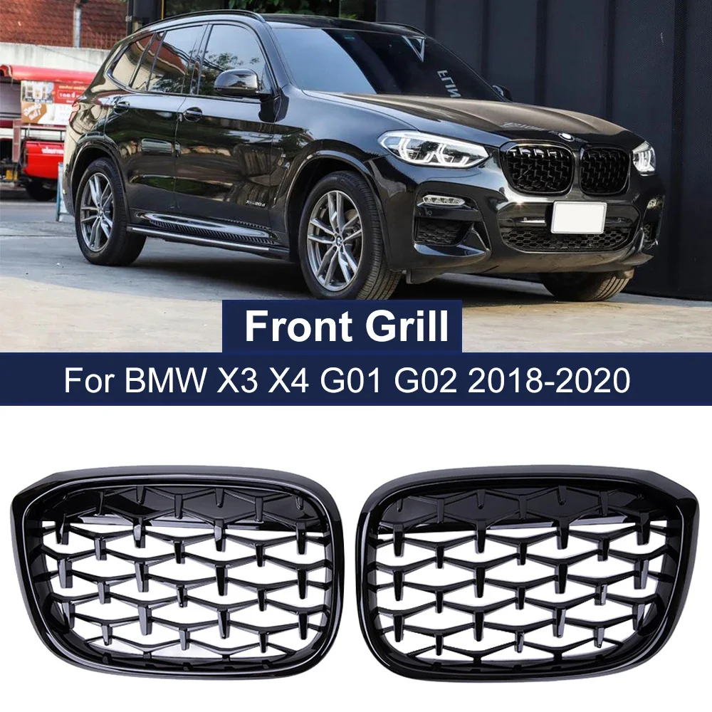 2PCS Car Front Grills Kidney Grill For BMW X3 G01 G08 X4 G02 2018-2020 Bumper Diamond Trim Racing Grille Meteor Styling
2PCS Car Front Grills Kidney Grill For BMW X3 G01 G08 X4 G02 2018-2020 Bumper Diamond Trim Racing Grille Meteor Styling