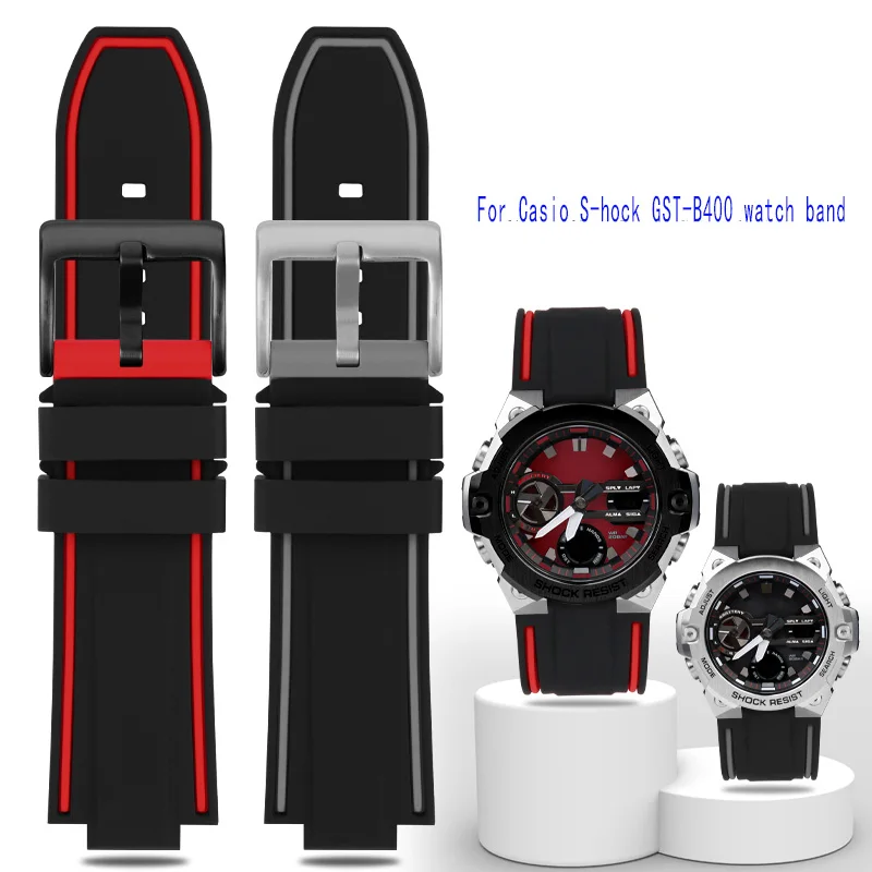 Rubber Watch Strap For Casio S-hock GST-B400 Series Silicone Bulge Watch Band Waterproof Breathabie Men Women Soft Accessories R
Rubber Watch Strap For Casio S-hock GST-B400 Series Silicone Bulge Watch Band Waterproof Breathabie Men Women Soft Accessories R