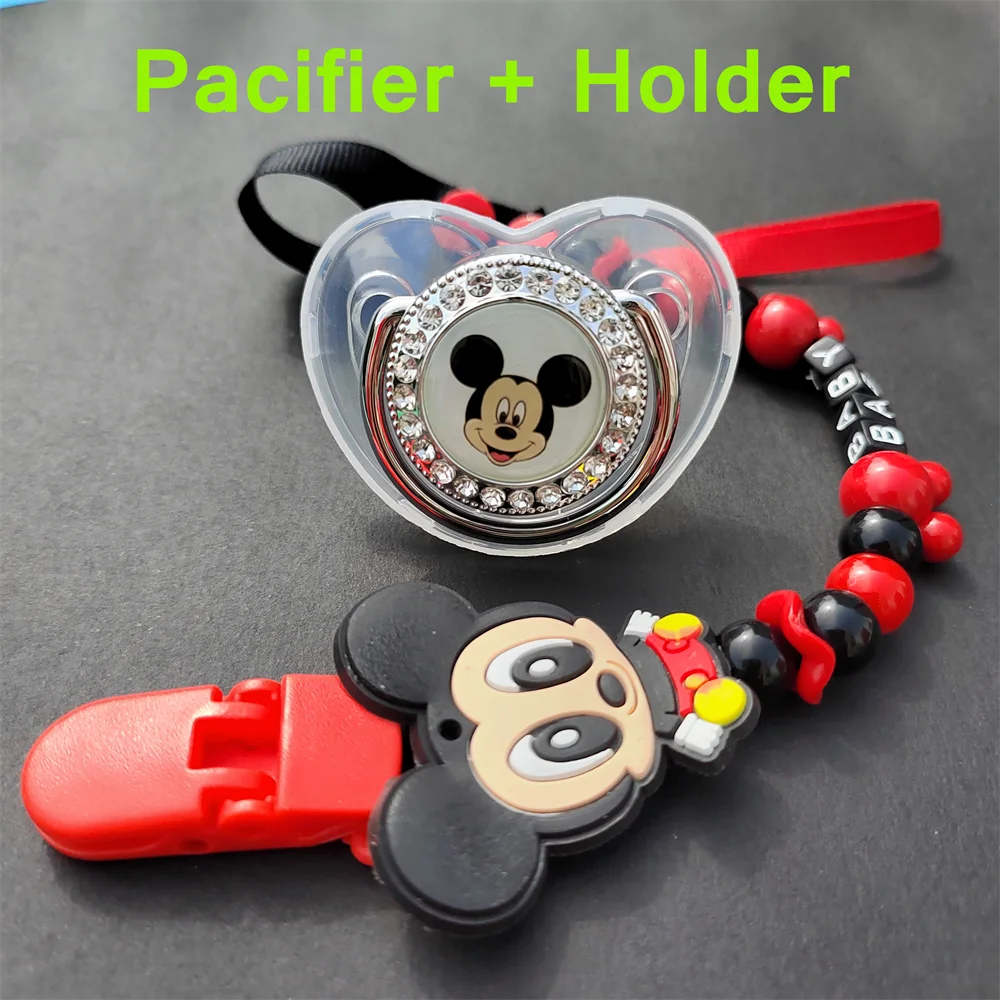 Disney Classic Mickey Mouse Pacifier and Bead Clip BPA Free Silicone Baby Pacifier Gold Bling Newborn Dummy Pacifier Chupete
Disney Classic Mickey Mouse Pacifier and Bead Clip BPA Free Silicone Baby Pacifier Gold Bling Newborn Dummy Pacifier Chupete