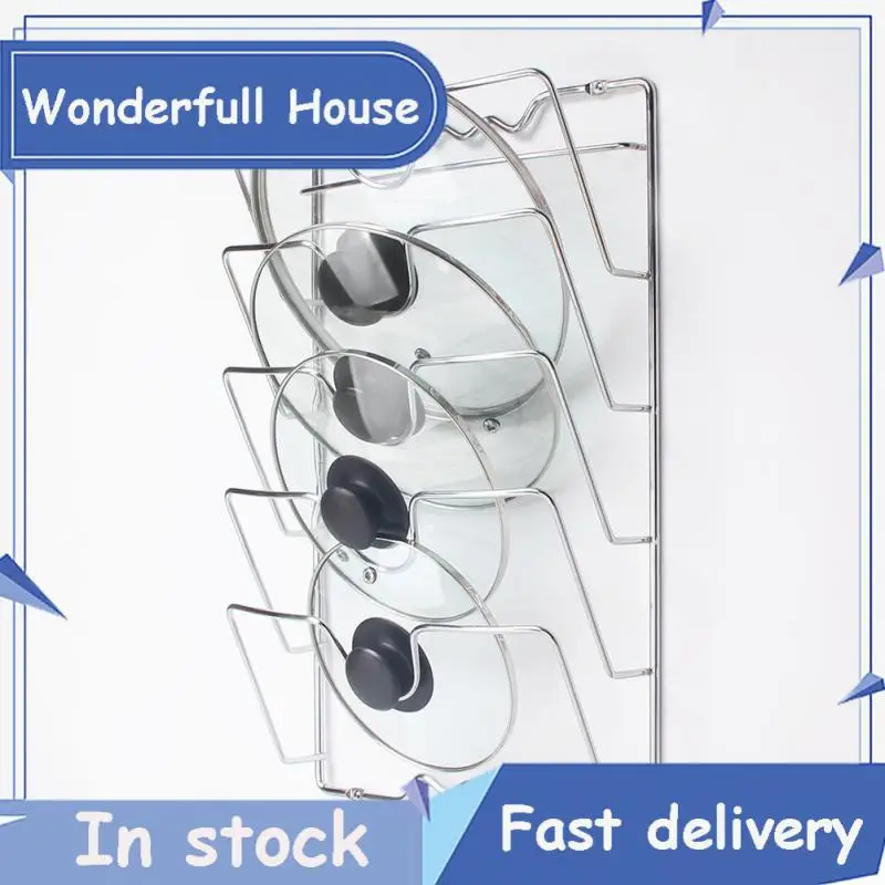 Wall-mounted Pot Lid Rack Household Wall Hanging Pot Lid Storage Rack Metal Rust-free Pot Cover Rack New Five-layer Anti-fall
Wall-mounted Pot Lid Rack Household Wall Hanging Pot Lid Storage Rack Metal Rust-free Pot Cover Rack New Five-layer Anti-fall