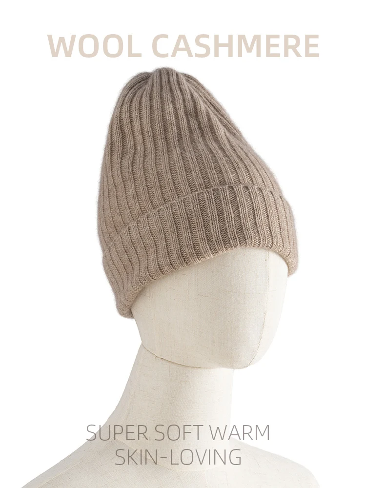 Sales Women 35% Cashmere Knit Ribbed Beanie Caps Solid Color Warm Hat Blends Wool Winter Autumn Warm Skullies Natural Guaranteed 
Sales Women 35% Cashmere Knit Ribbed Beanie Caps Solid Color Warm Hat Blends Wool Winter Autumn Warm Skullies Natural Guaranteed