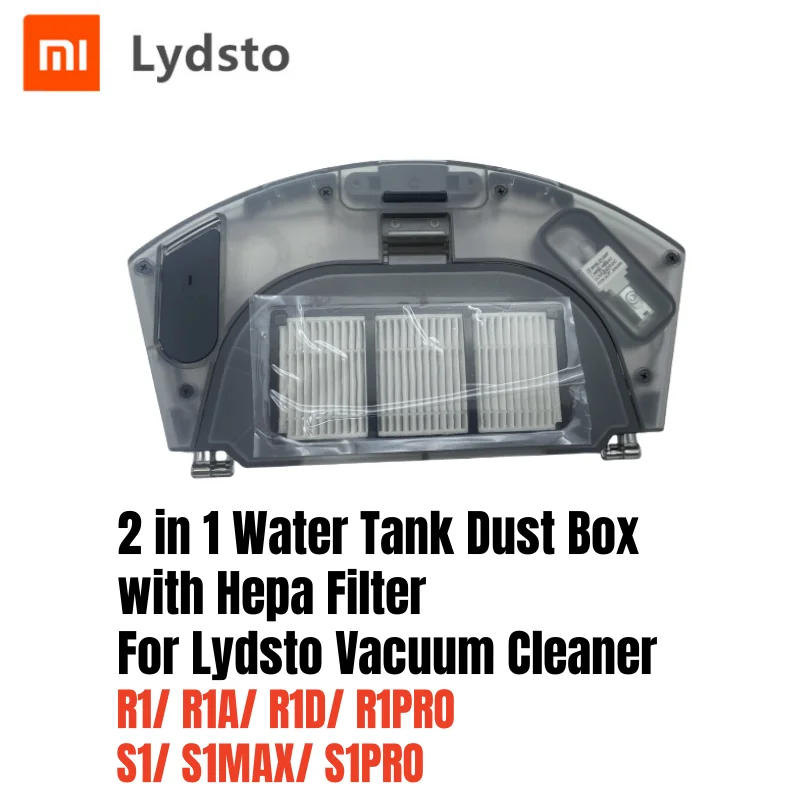 Оригинальный пылесборник 2 в 1, резервуар для воды с фильтром Hepa для деталей робота-пылесоса Lydsto R1/R1A/R1D/R1PRO/S1/S1MAX/S1PRO 
Оригинальный пылесборник 2 в 1, резервуар для воды с фильтром Hepa для деталей робота-пылесоса Lydsto R1/R1A/R1D/R1PRO/S1/S1MAX/S1PRO