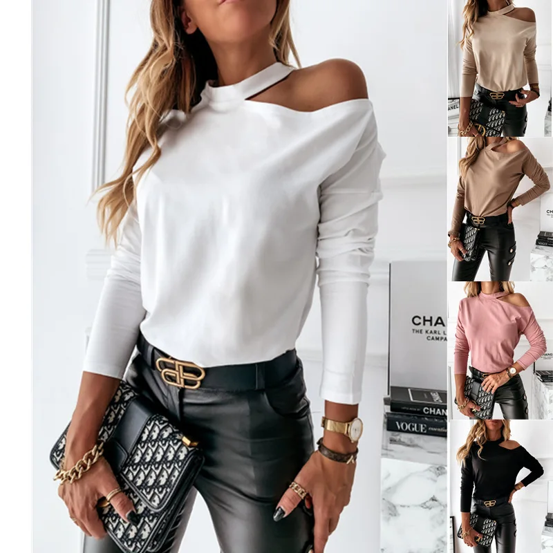 Spring Summer Women Sexy Off Shoulder Long Sleeve Fashion Ladies T-Shirts O-neck Pullovers Tops Street Tees Femme Clothing
Spring Summer Women Sexy Off Shoulder Long Sleeve Fashion Ladies T-Shirts O-neck Pullovers Tops Street Tees Femme Clothing