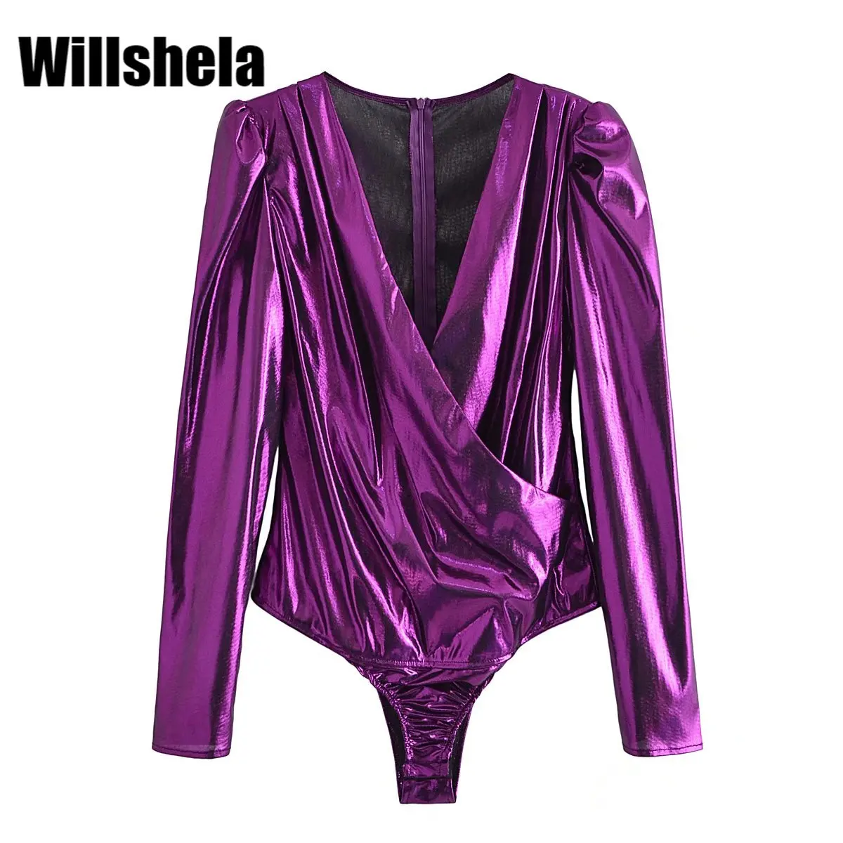 Willshela женский модный однотонный боди на плечо с молнией сзади, винтажный женский боди с длинным рукавом и v-образным вырезом, шикарные топы
Willshela женский модный однотонный боди на плечо с молнией сзади, винтажный женский боди с длинным рукавом и v-образным вырезом, шикарные топы