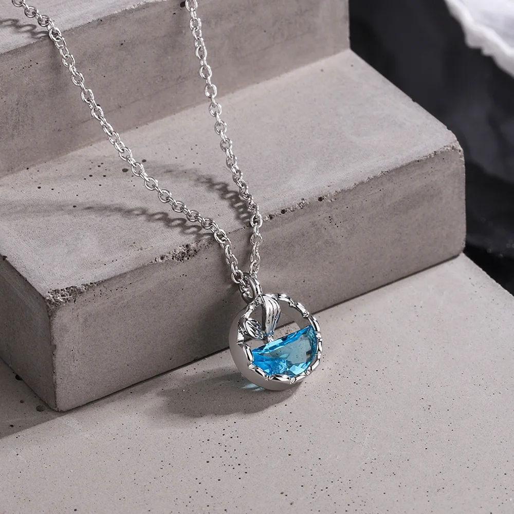 925 Stamp Silver Color Fish Tail Blue Crystal Necklaces For Women Wedding Party Fine Luxury Jewelry Gift GaaBou Jewellery
925 Stamp Silver Color Fish Tail Blue Crystal Necklaces For Women Wedding Party Fine Luxury Jewelry Gift GaaBou Jewellery