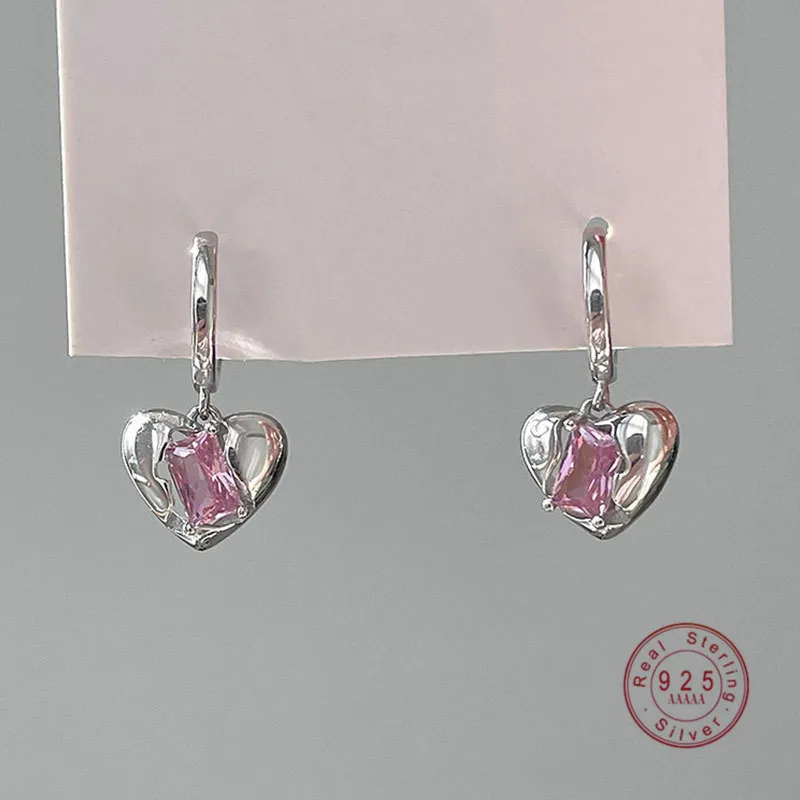 Korean Exquisite Luxury Irregular Heart Stud Earrings Women 925 Sterling Silver Noble Vintage Party Jewelry
Korean Exquisite Luxury Irregular Heart Stud Earrings Women 925 Sterling Silver Noble Vintage Party Jewelry