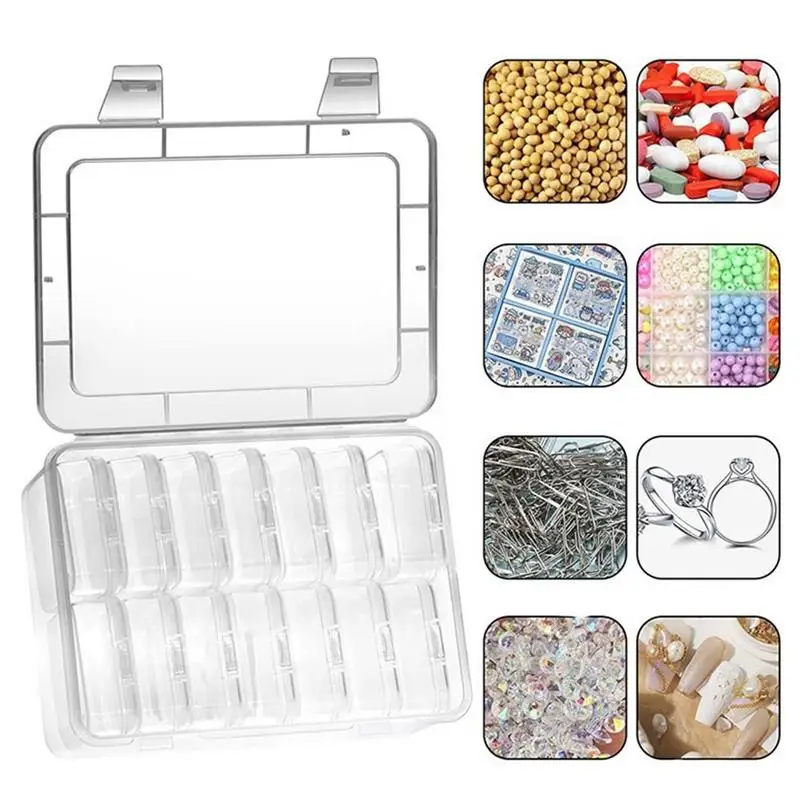Bead Organizers And Storage 14-Grids Clear Small Bead Organizers Organizing Bin Box For Small Items Jewelry Beads Art Crafts Kit
Bead Organizers And Storage 14-Grids Clear Small Bead Organizers Organizing Bin Box For Small Items Jewelry Beads Art Crafts Kit