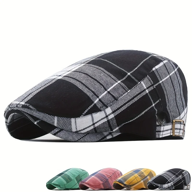 Female beret Gatsby's cap, flat headgear, checkered pattern gorro verano hombre men hat vintage hat boina masculina
Female beret Gatsby's cap, flat headgear, checkered pattern gorro verano hombre men hat vintage hat boina masculina