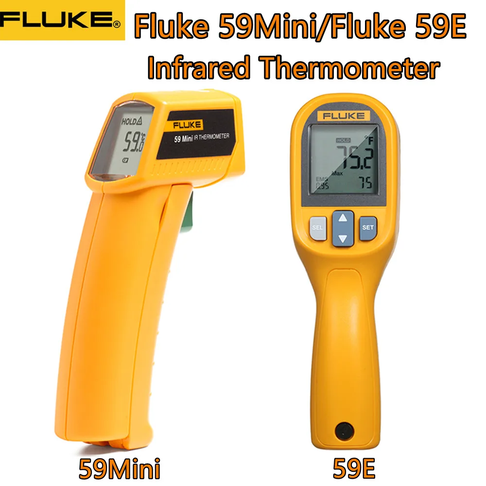 FLUKE 59E /59 Mini Infrared Thermometer Digital Handheld Temperature Tester Laser Thermometer Gun IR Temperature Gauge
FLUKE 59E /59 Mini Infrared Thermometer Digital Handheld Temperature Tester Laser Thermometer Gun IR Temperature Gauge