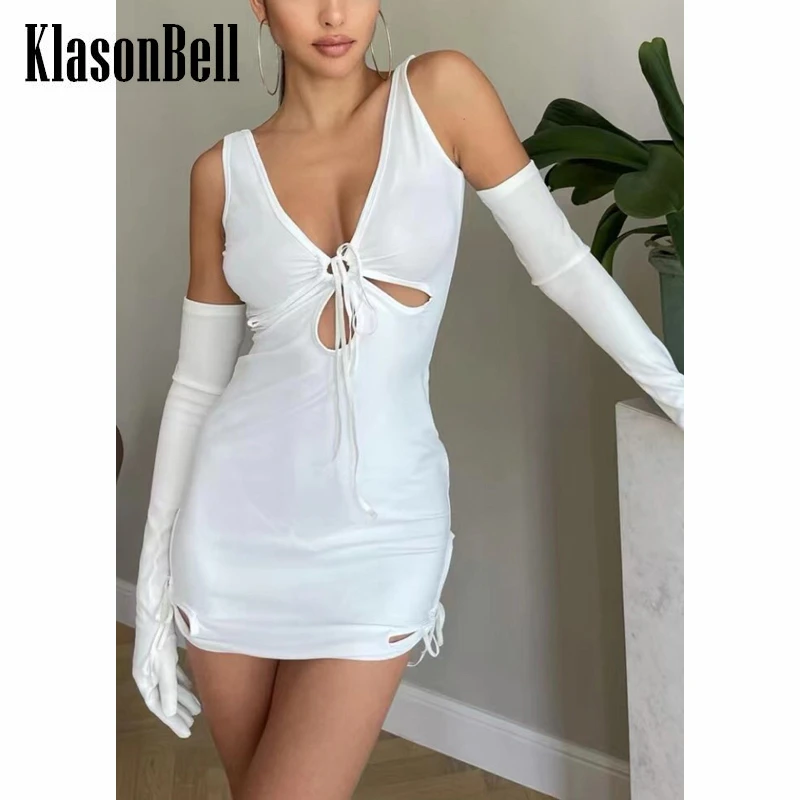 6.7 KlasonBell Halter Neck Backless Drawstring Triquetra Hollow Out Slim Sexy White Dress Women
6.7 KlasonBell Halter Neck Backless Drawstring Triquetra Hollow Out Slim Sexy White Dress Women