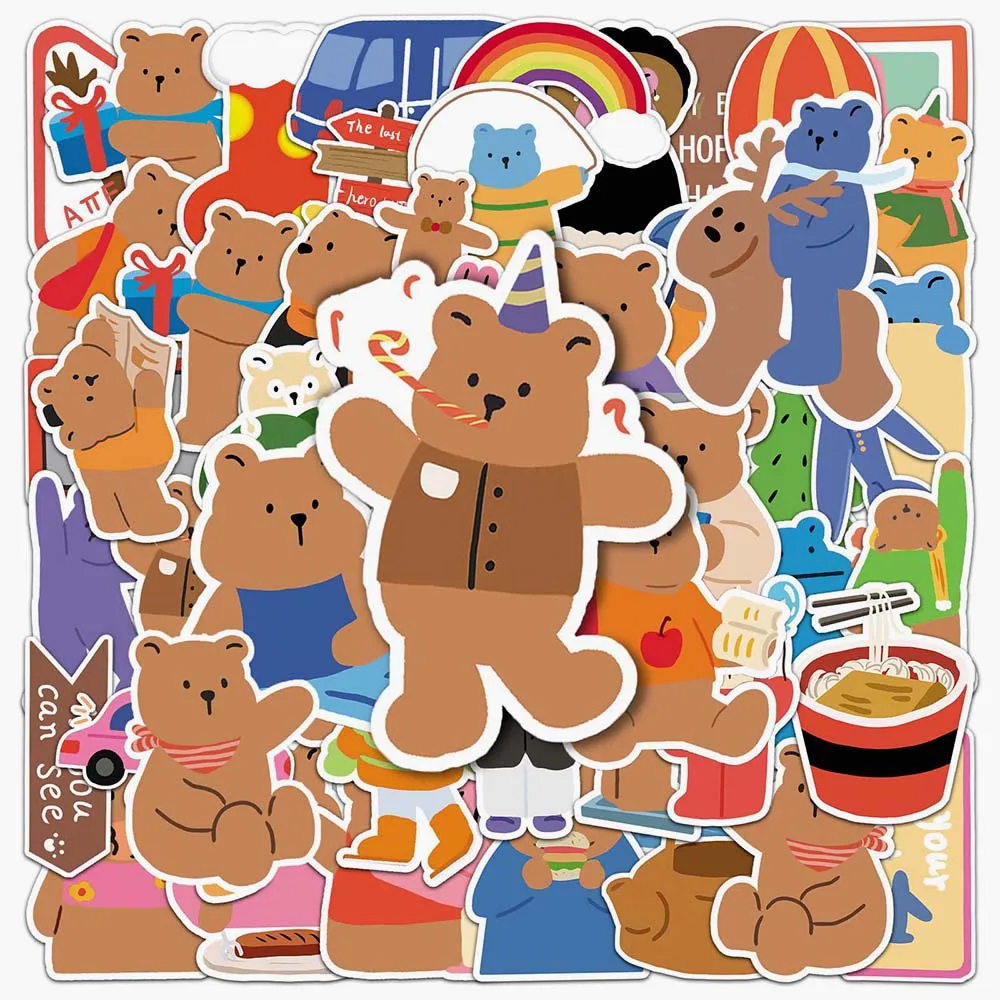10/50pcs Cartoon Korean Bear DIY Graffiti Stickers Pack Scrapbooking Fridge Notebook Luggage Laptop Kids Toys Waterproof Decals
10/50pcs Cartoon Korean Bear DIY Graffiti Stickers Pack Scrapbooking Fridge Notebook Luggage Laptop Kids Toys Waterproof Decals