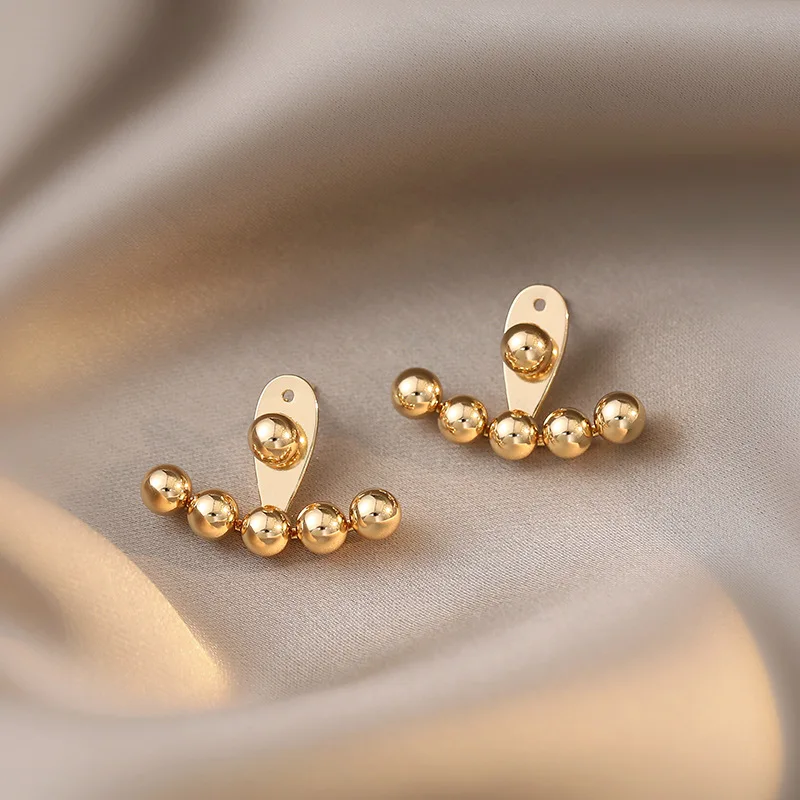 Personality Minority T Type Metal Beads Stud Earrings Premium Texture Simple Design Sense Earrings Party Shining Jewelry
Personality Minority T Type Metal Beads Stud Earrings Premium Texture Simple Design Sense Earrings Party Shining Jewelry