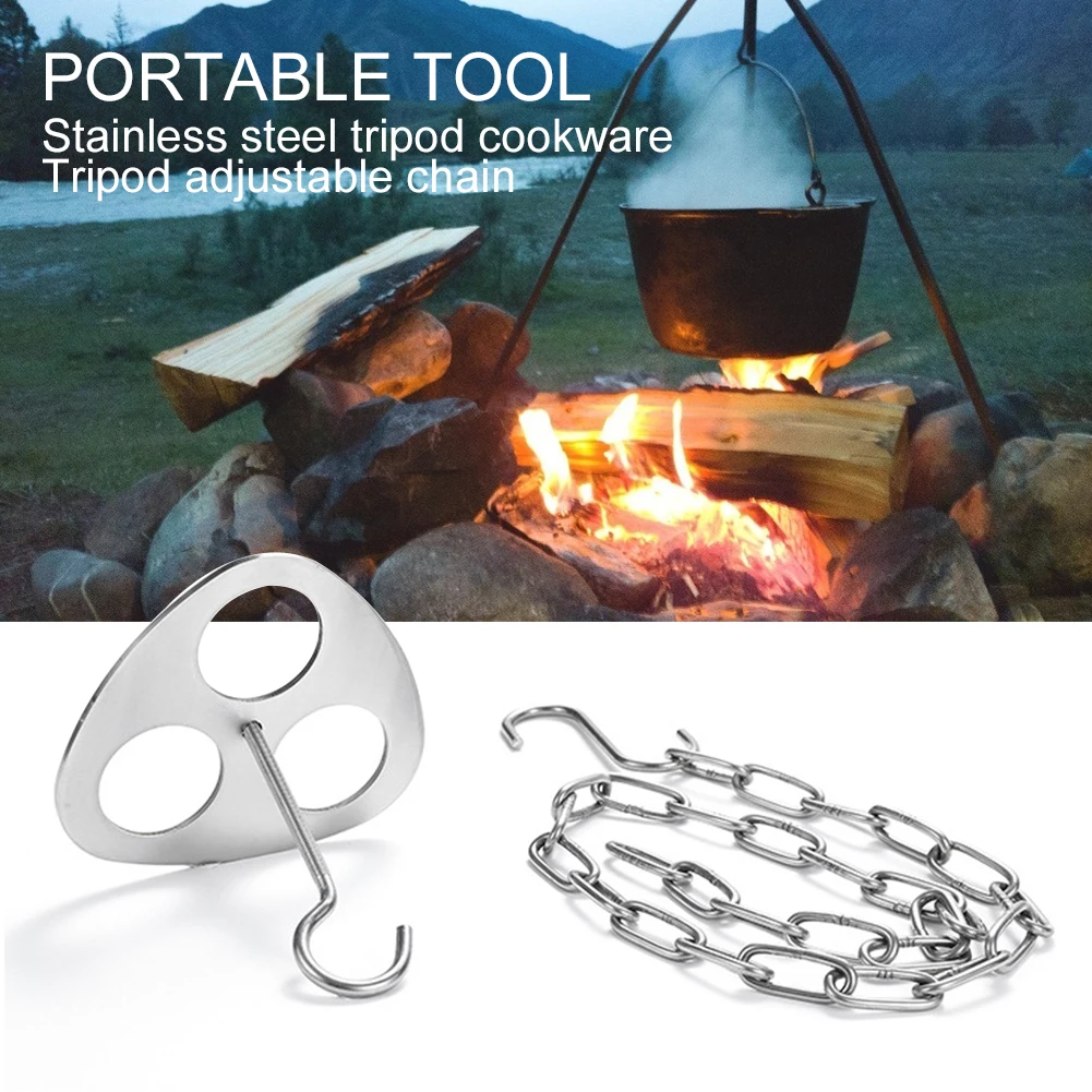 Cooking Outdoor Cookware Grill Accessory Cookware Outdoor Camping Stainless Steel Hanging Pot Picnic Tripod Ring Hook Set
Cooking Outdoor Cookware Grill Accessory Cookware Outdoor Camping Stainless Steel Hanging Pot Picnic Tripod Ring Hook Set
